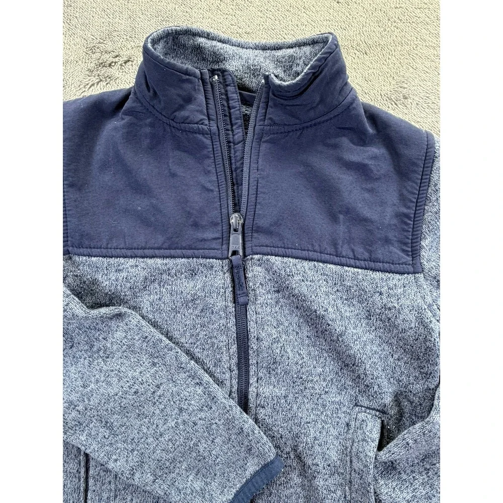 The Childrens Place Boys Small 5/6 Navy Blue Full Zip Sweater Fleece Jacket